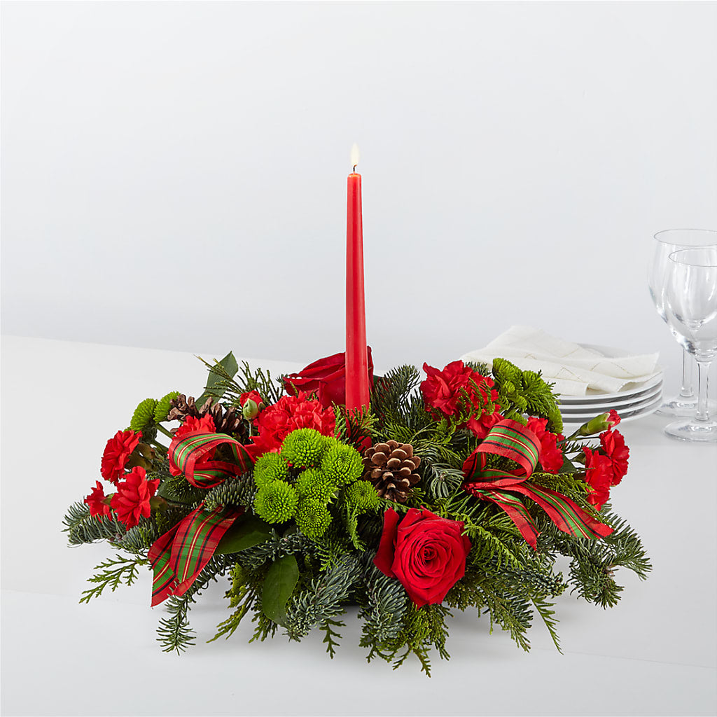 By the Candlelight Centerpiece – Tinys Flowers, Lansing IL