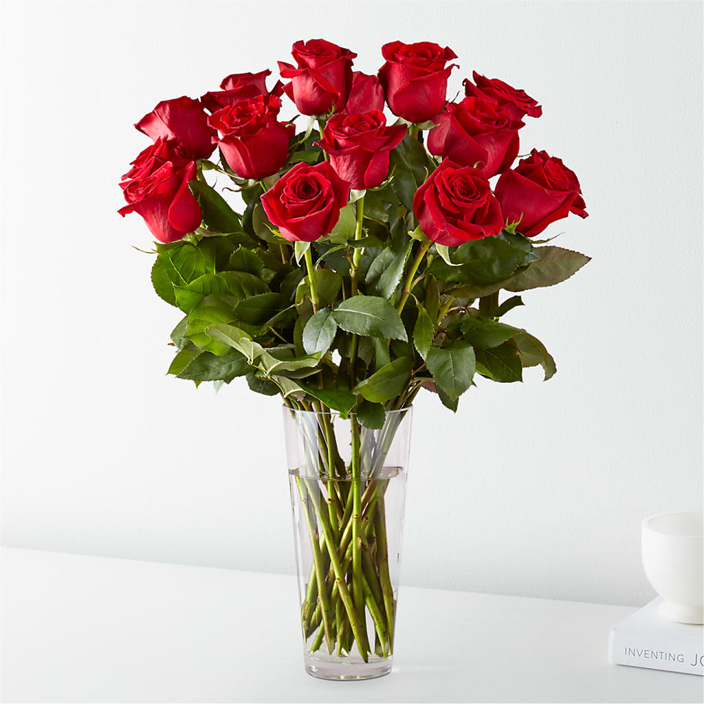 Long Stem Red Rose Bouquet – Tinys Flowers, Lansing IL