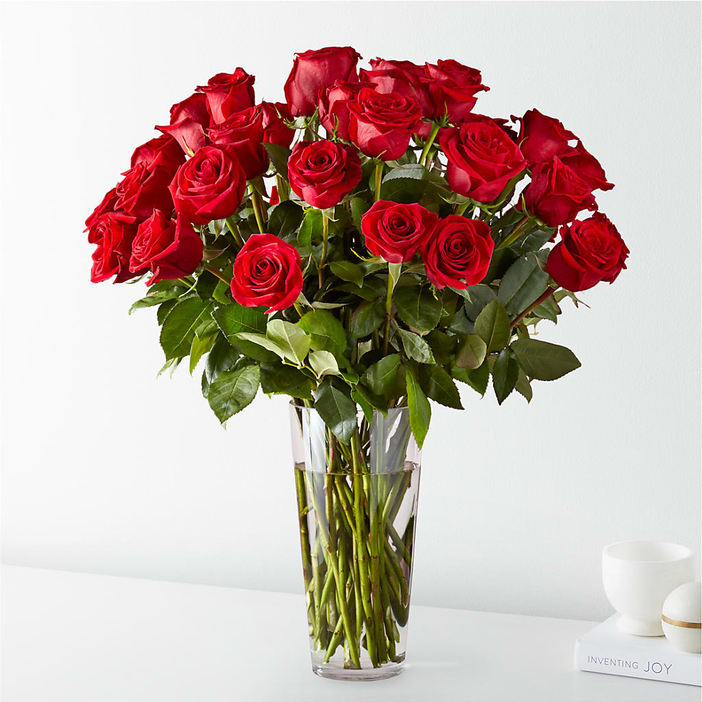 Long Stem Red Rose Bouquet – Tinys Flowers, Lansing IL