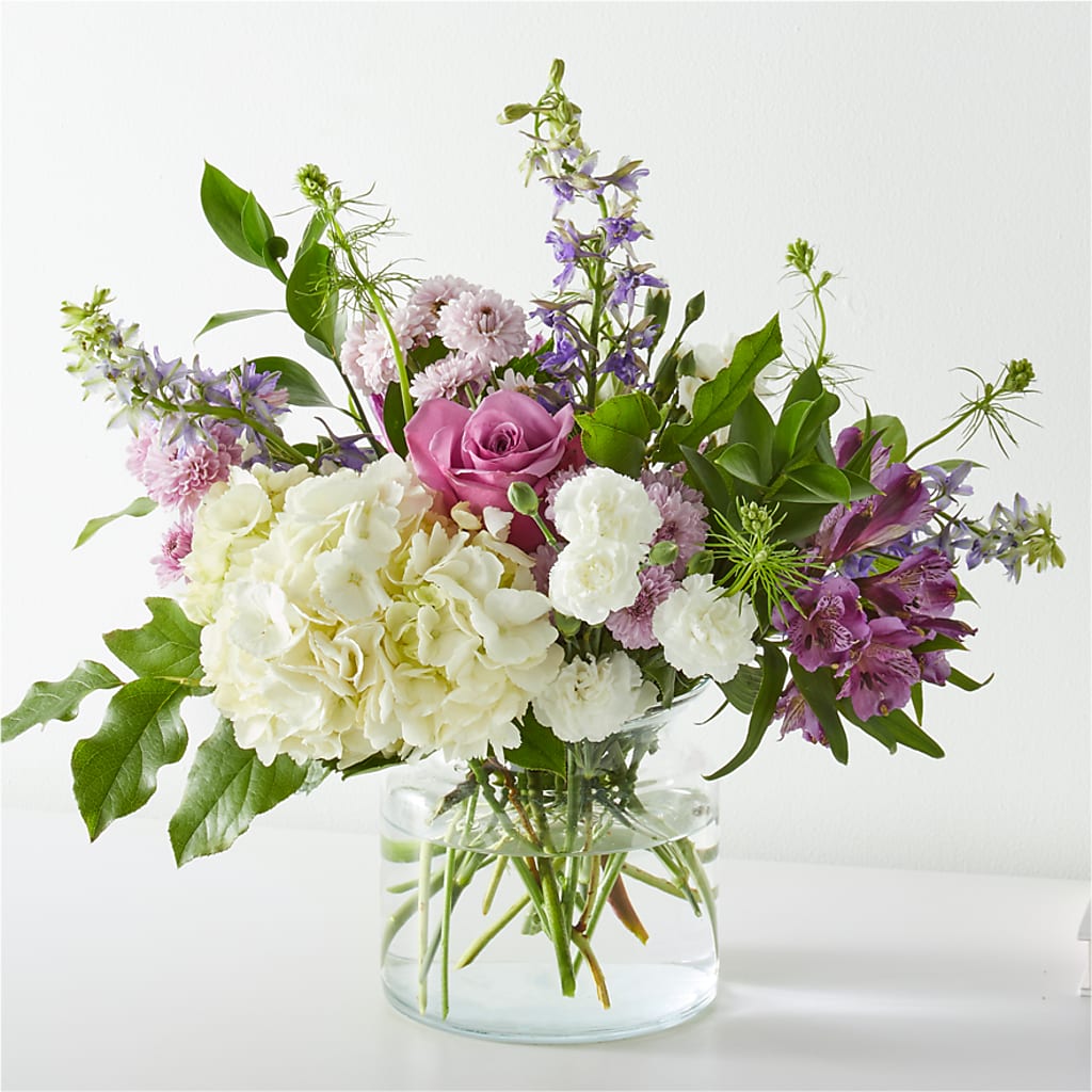 Violet Caress Bouquet – Tinys Flowers, Lansing IL