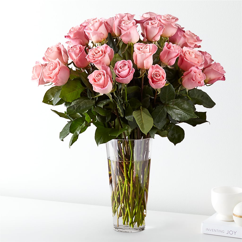 Long Stem Pink Rose Bouquet – Tinys Flowers, Lansing IL