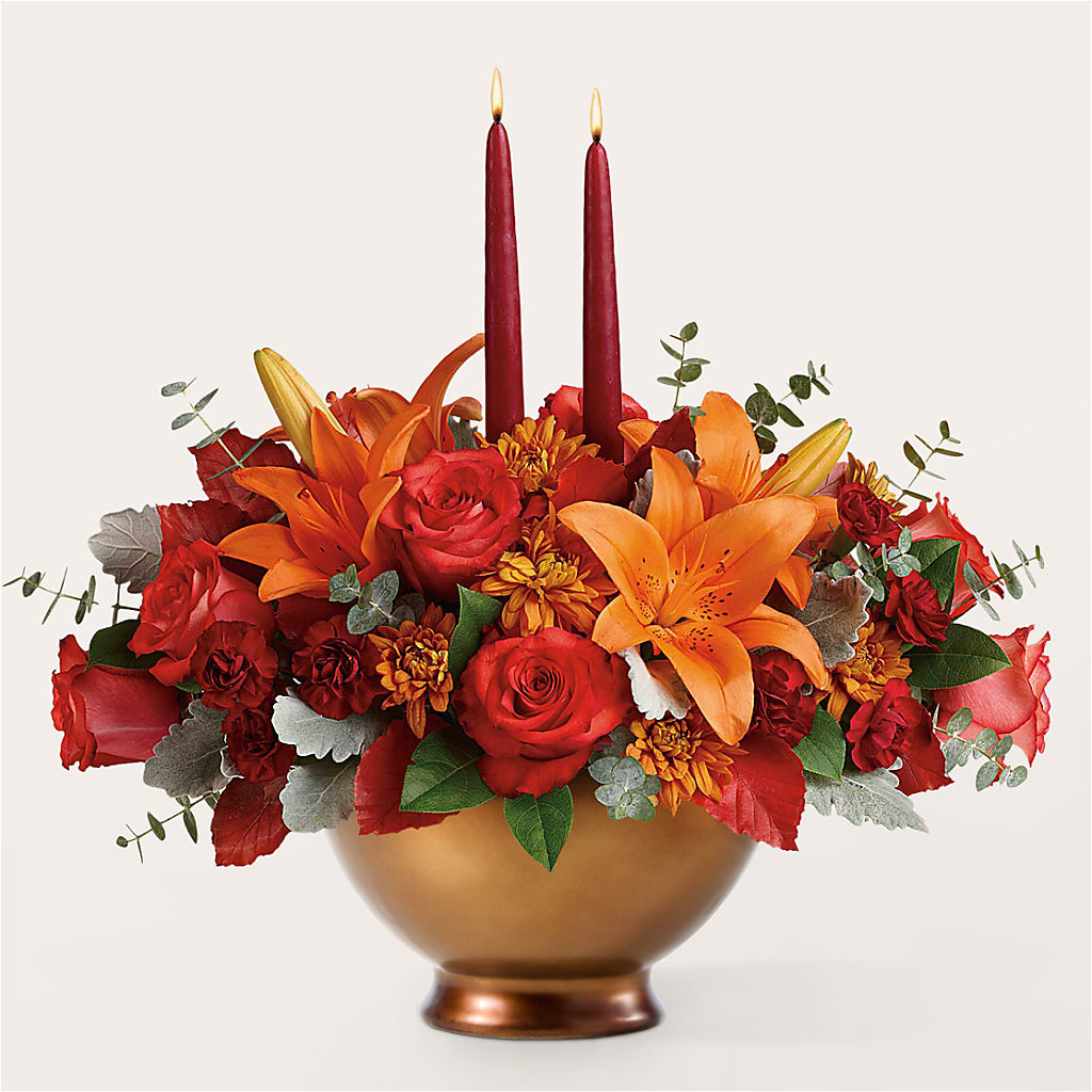 Fruits of Fall Centerpiece – Tinys Flowers, Lansing IL