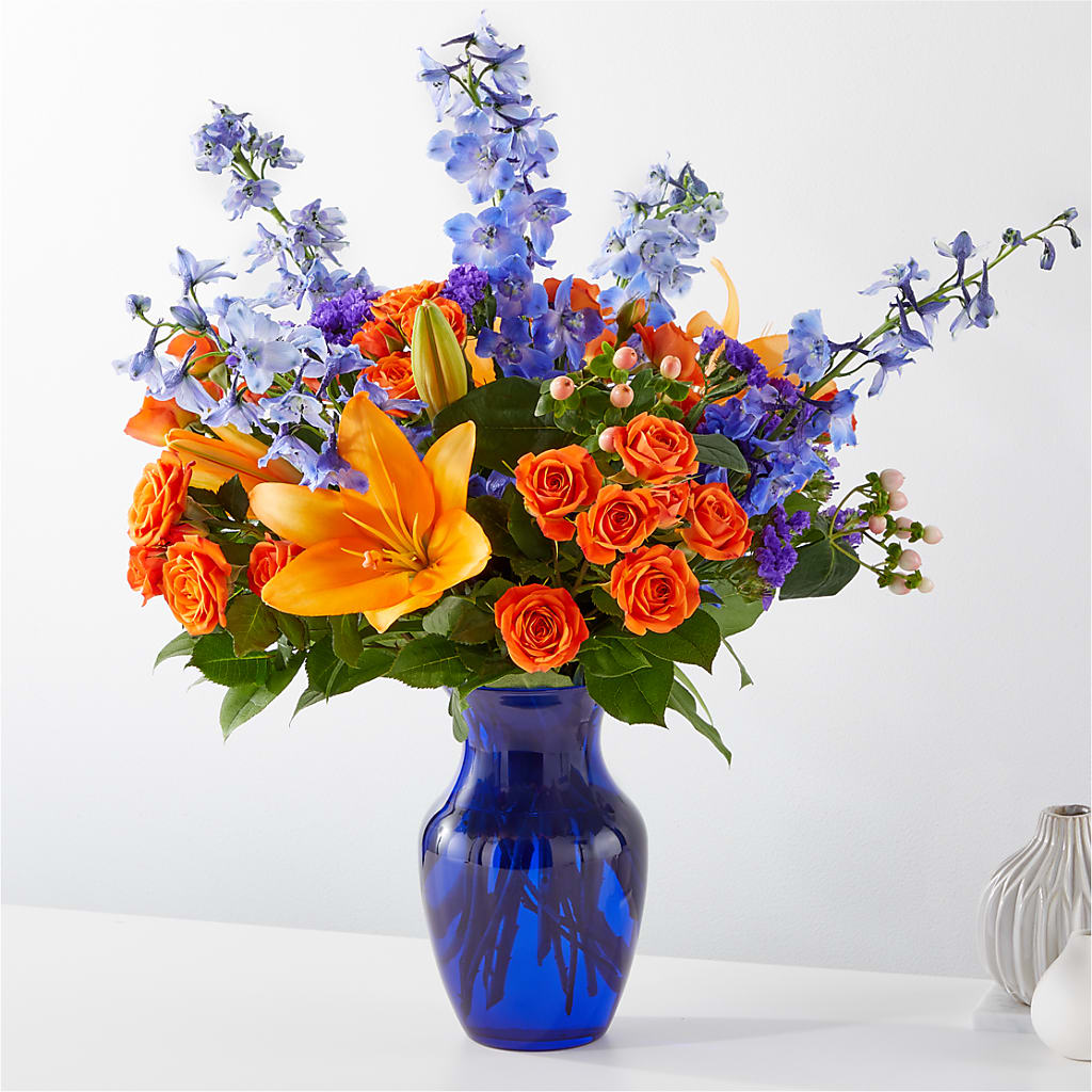 Radiant Citrus Bouquet – Tinys Flowers, Lansing IL