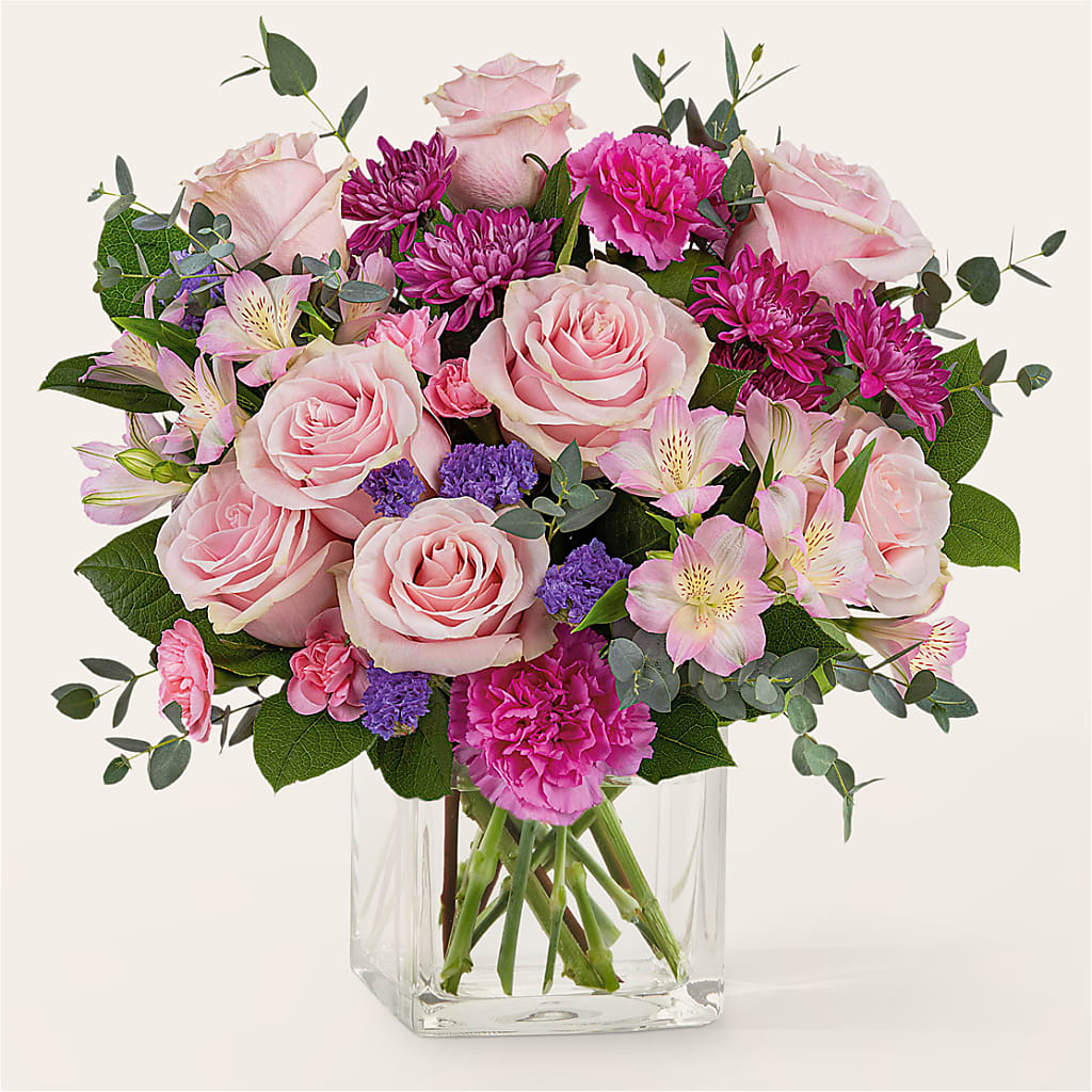 Rosy Radiance Bouquet – Tinys Flowers, Lansing IL