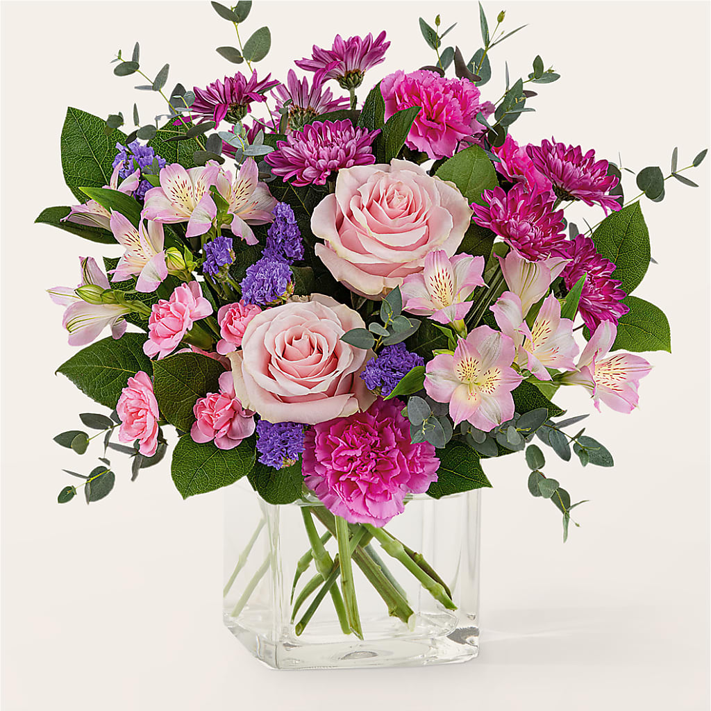 Rosy Radiance Bouquet – Tinys Flowers, Lansing IL