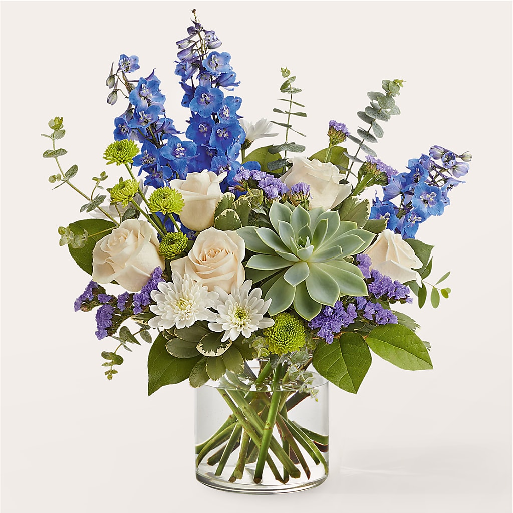 Cerulean Waves Bouquet – Tinys Flowers, Lansing IL