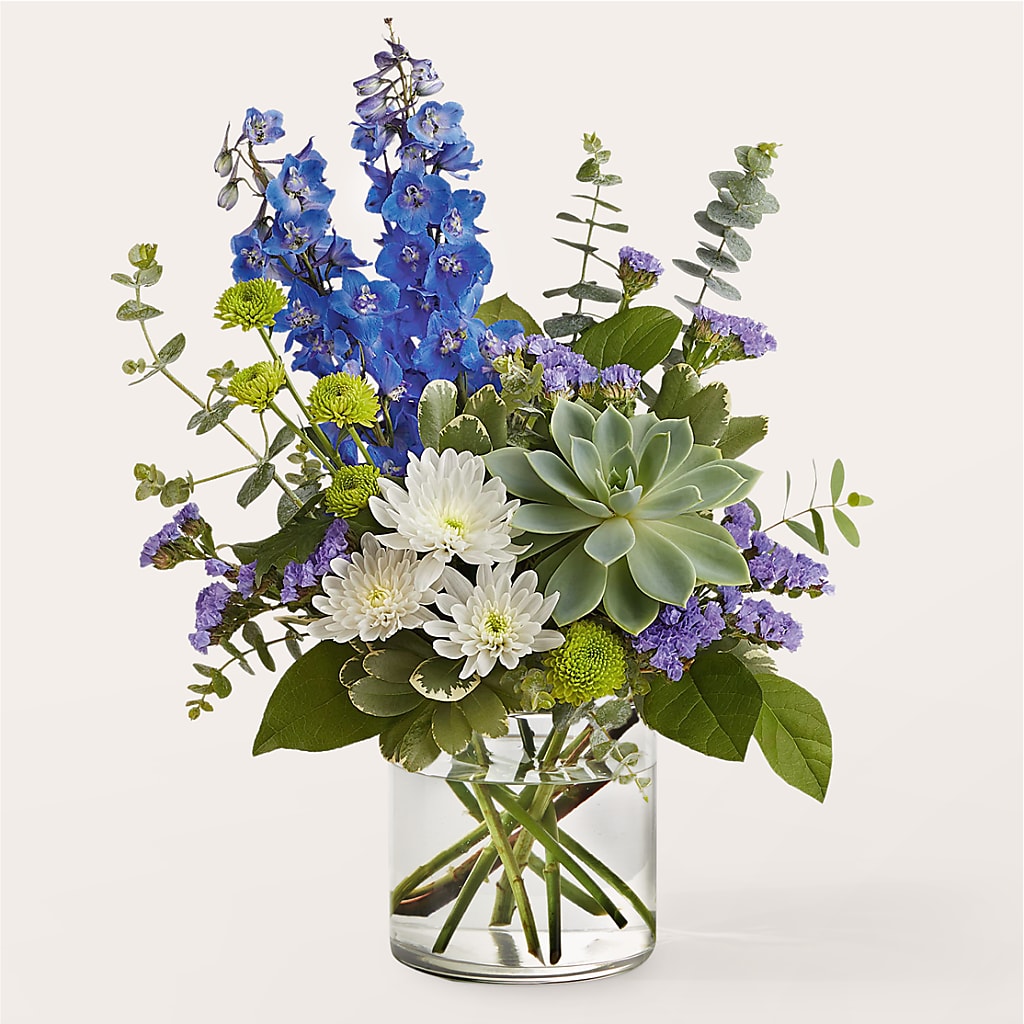 Cerulean Waves Bouquet – Tinys Flowers, Lansing IL