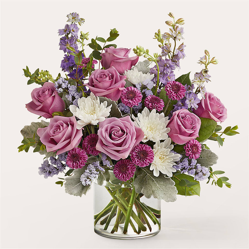 Violet Frost Bouquet – Tinys Flowers, Lansing IL