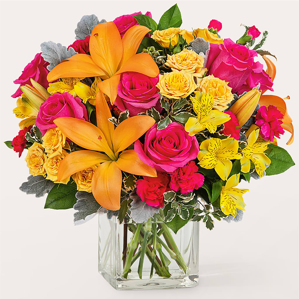 To the Tropics Bouquet – Tinys Flowers, Lansing IL