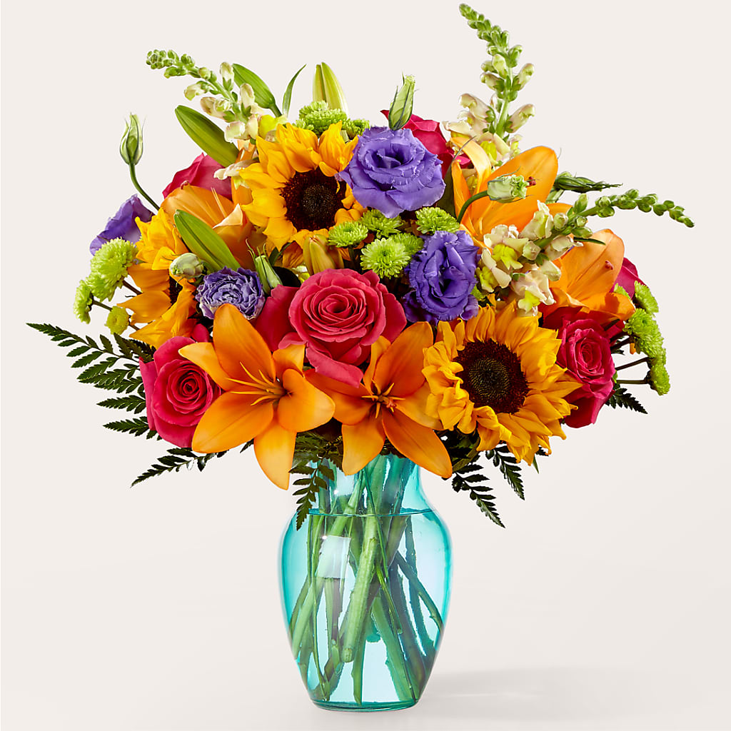 Double Rainbow Bouquet – Tinys Flowers, Lansing IL