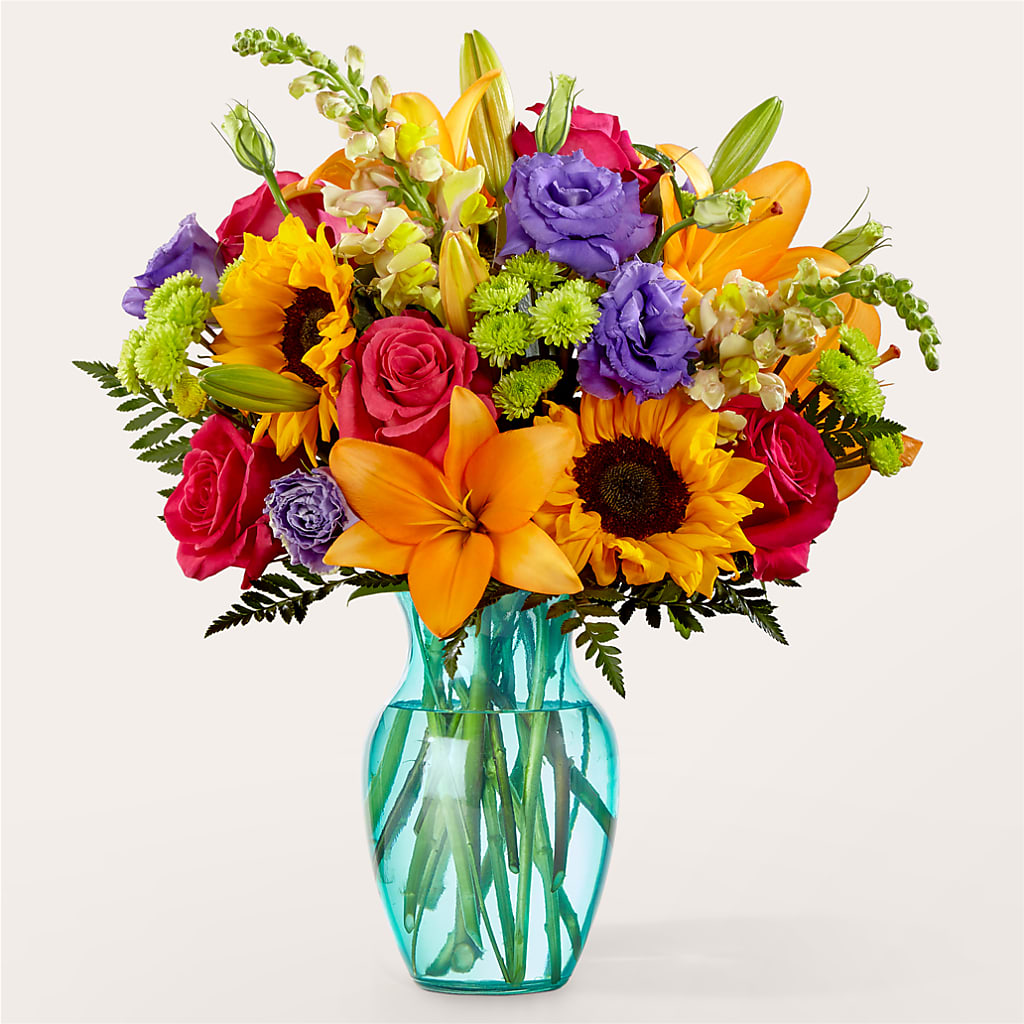 Double Rainbow Bouquet – Tinys Flowers, Lansing IL