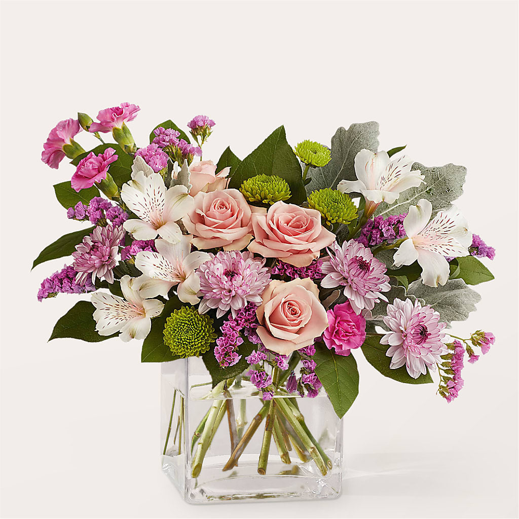 Pink Suede Bouquet – Tinys Flowers, Lansing IL