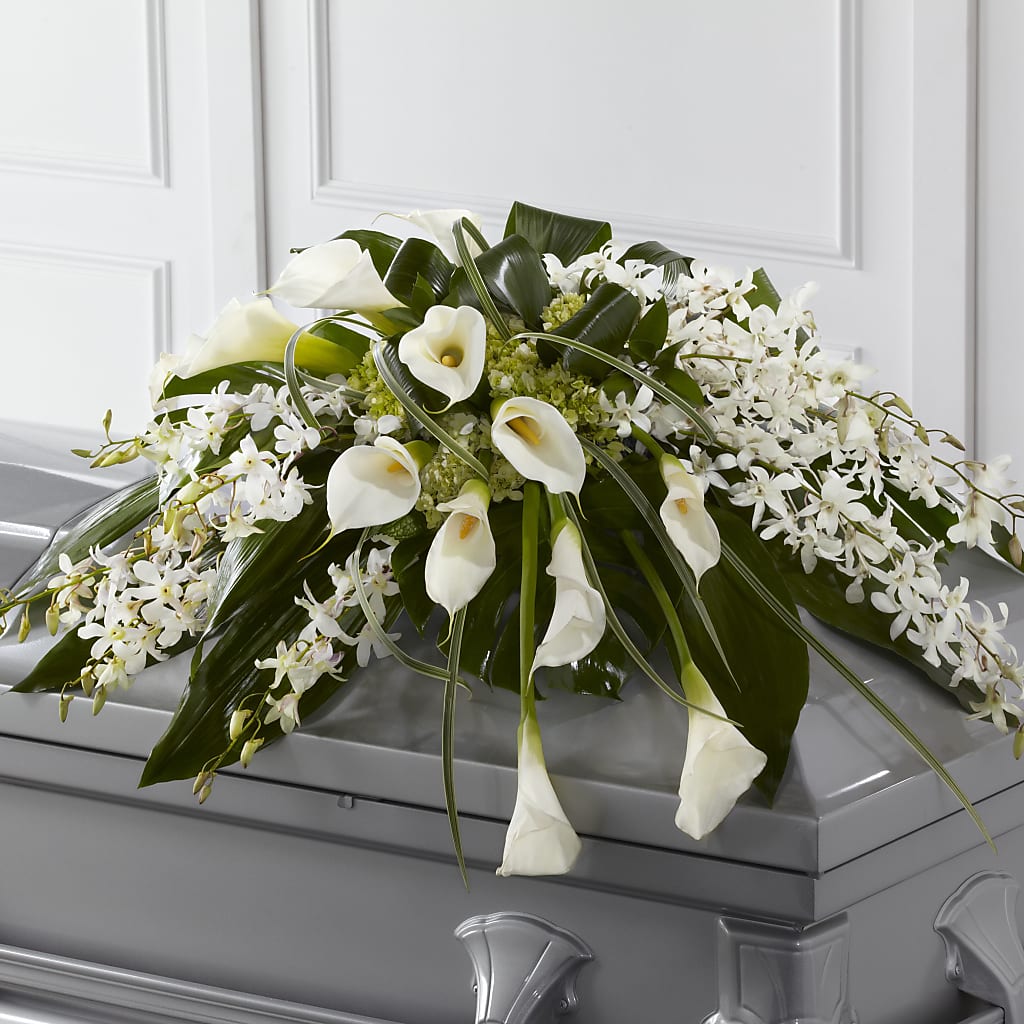 Angel Wings Casket Spray – Tinys Flowers, Lansing IL
