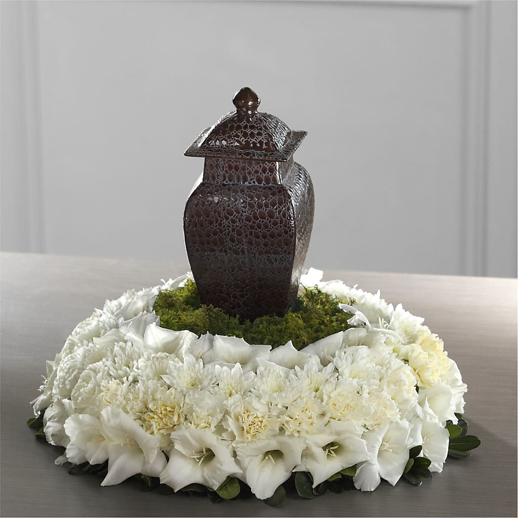 Encircling Grace Arrangement – Tinys Flowers, Lansing IL