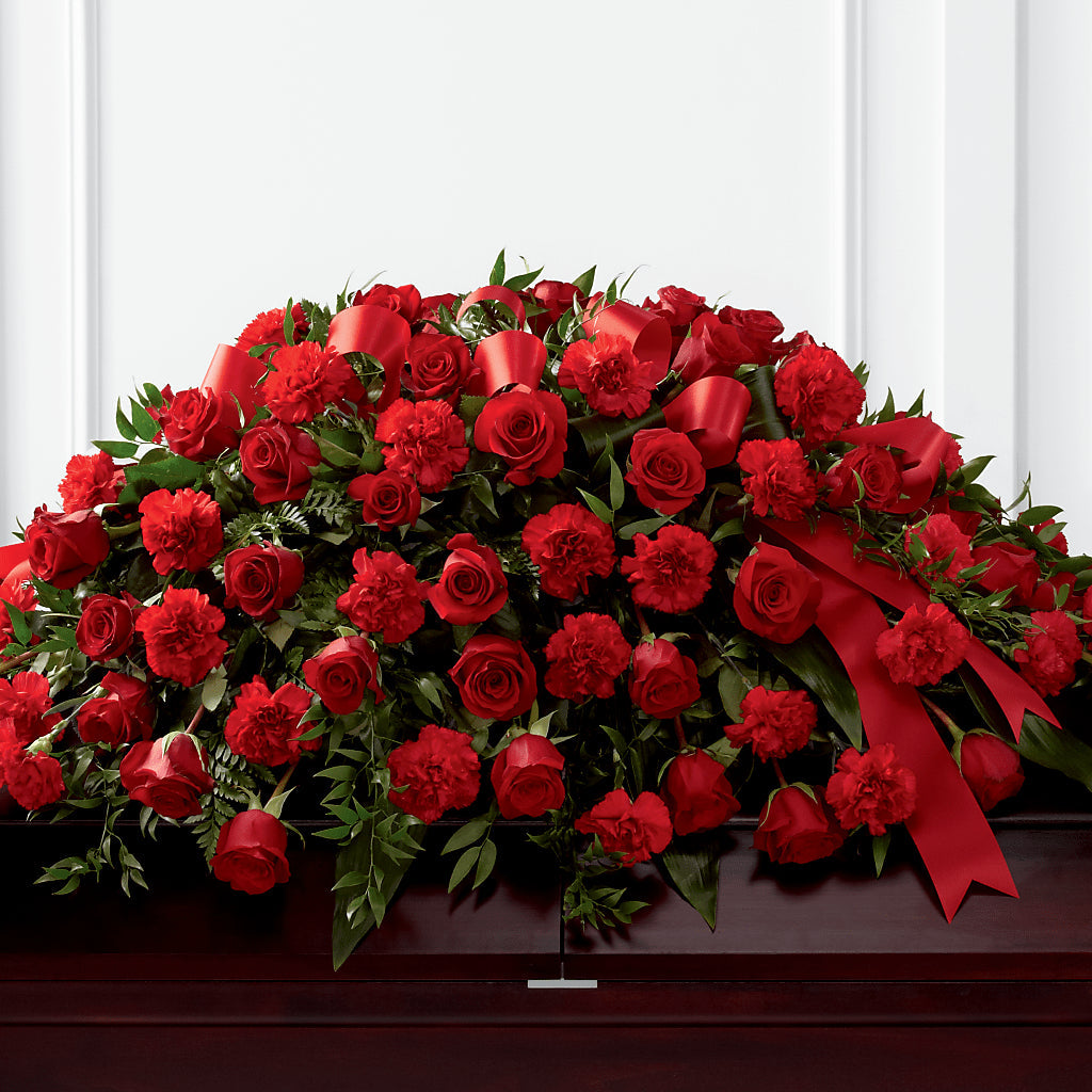 Tribute of Life Casket Spray – Tinys Flowers, Lansing IL