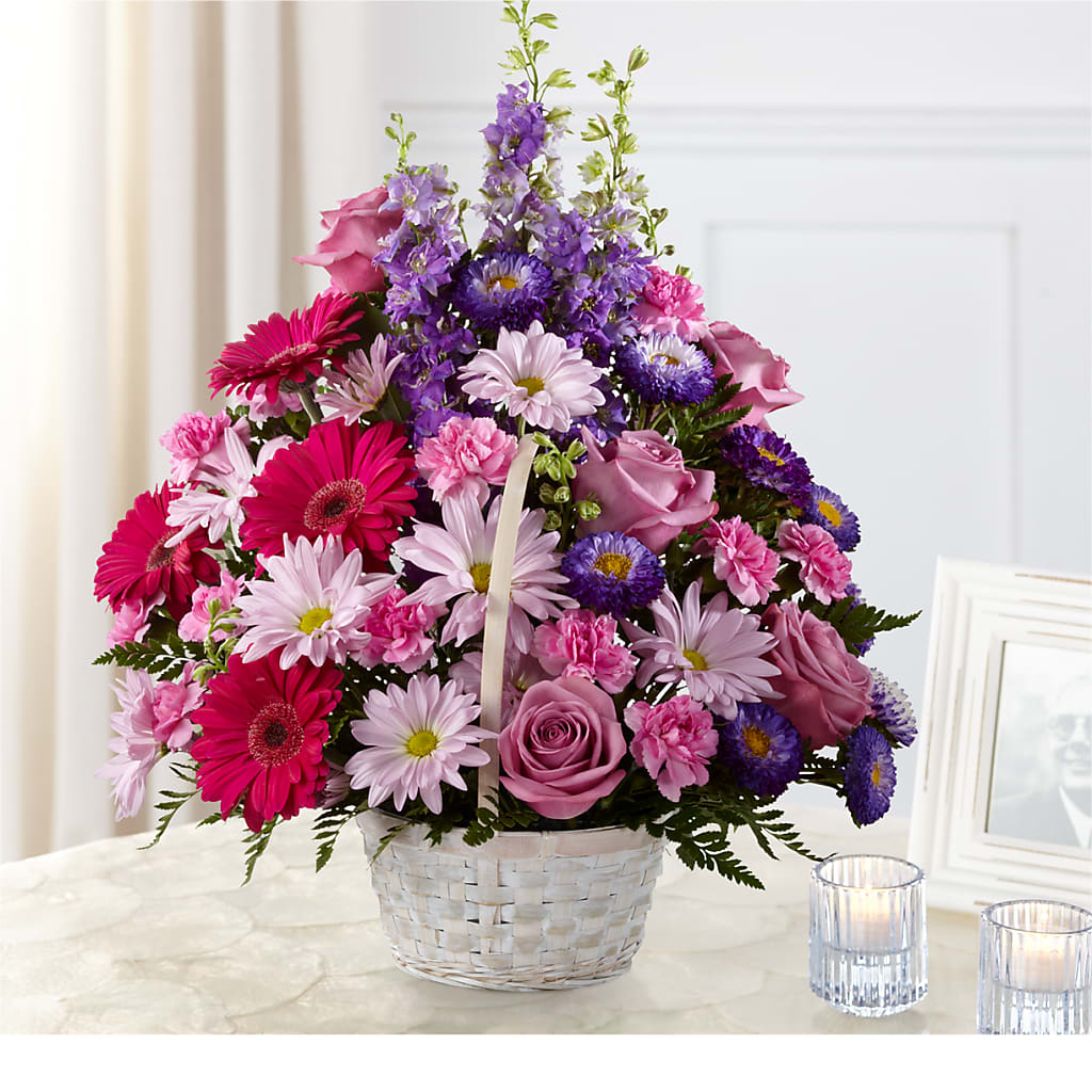 Pastel Peace Basket – Tinys Flowers, Lansing IL