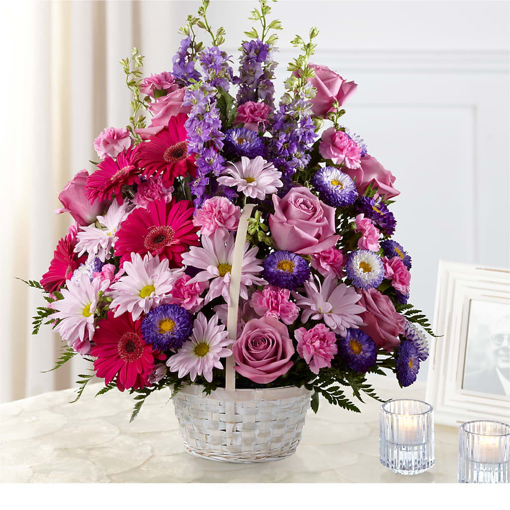 Pastel Peace Basket – Tinys Flowers, Lansing IL