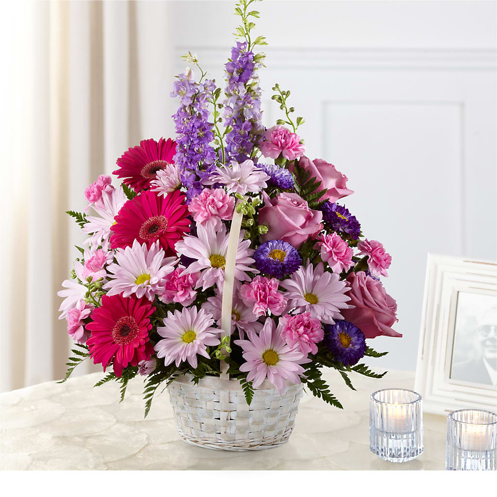 Pastel Peace Basket – Tinys Flowers, Lansing IL
