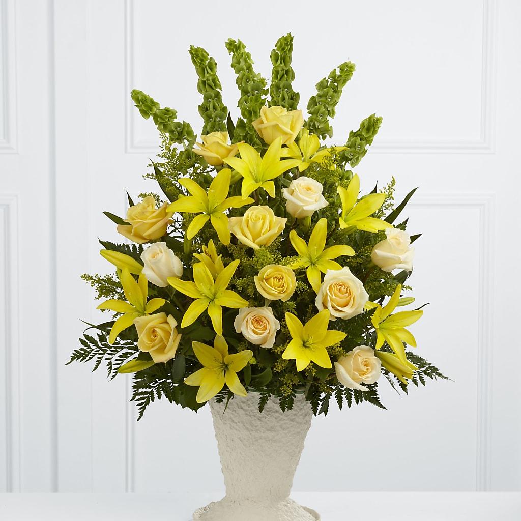 Golden Memories Arrangement – Tinys Flowers, Lansing IL