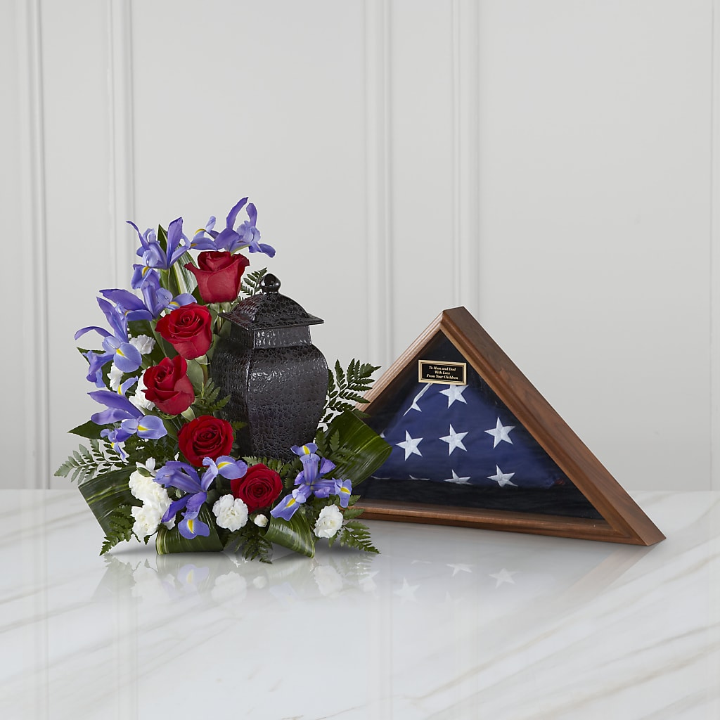 Patriotic Tribute Arrangement – Tinys Flowers, Lansing IL