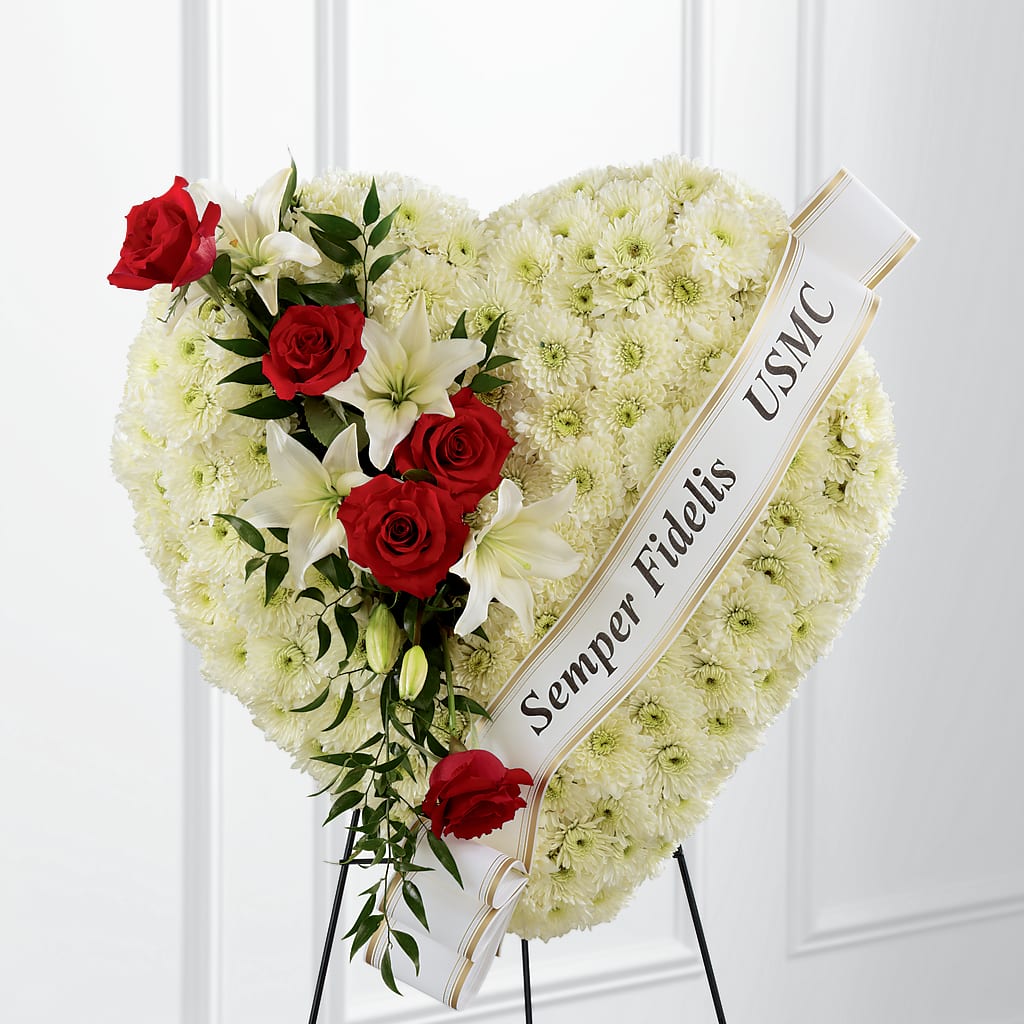 Heartfelt Hero Standing Heart – Tinys Flowers, Lansing IL