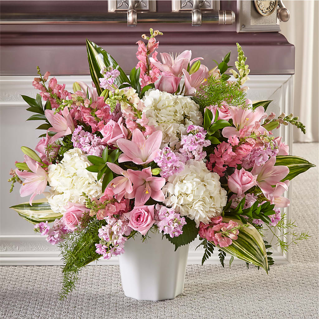 Simply Serene Floor Basket – Tinys Flowers, Lansing IL