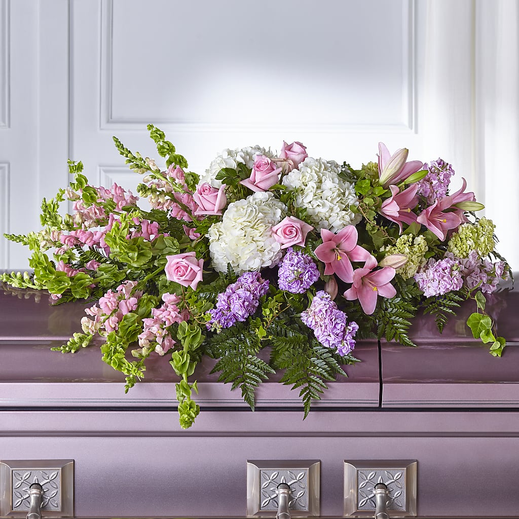 Life's Gratitude Casket Spray – Tinys Flowers, Lansing IL