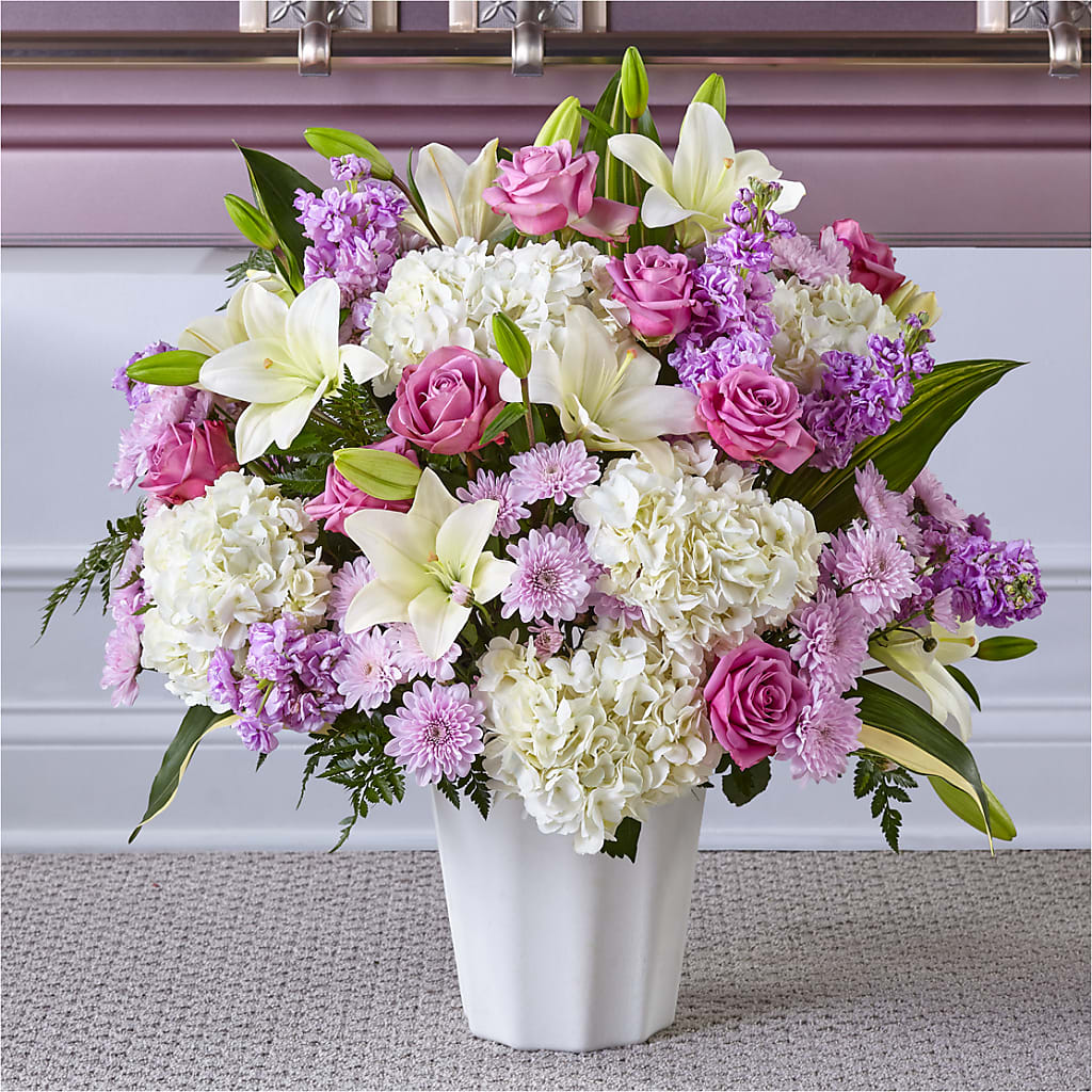 Heaven Sent Floor Basket – Tinys Flowers, Lansing IL