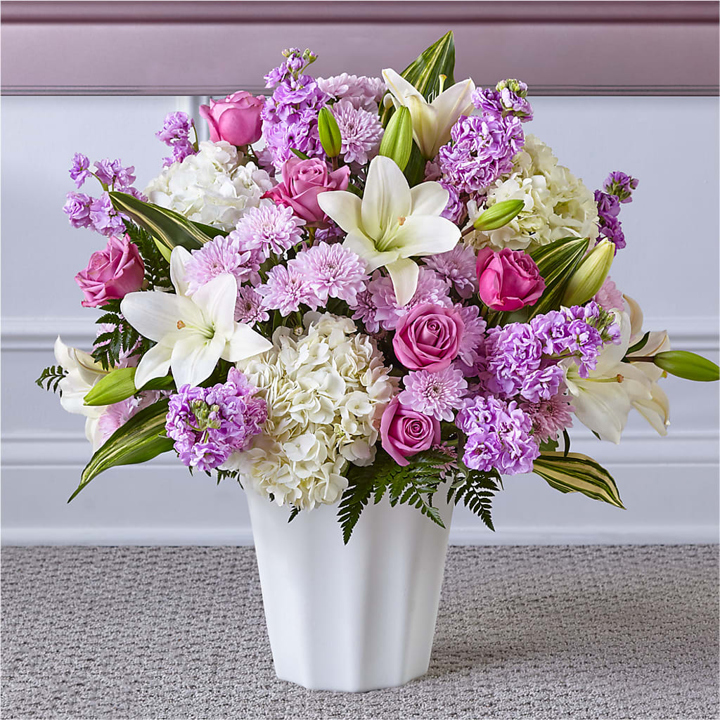 Heaven Sent Floor Basket – Tinys Flowers, Lansing IL