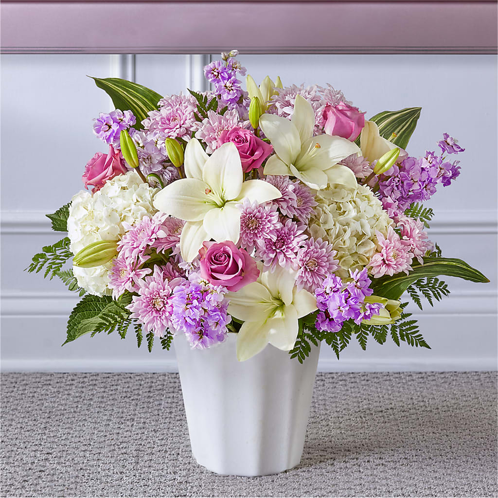 Heaven Sent Floor Basket – Tinys Flowers, Lansing IL