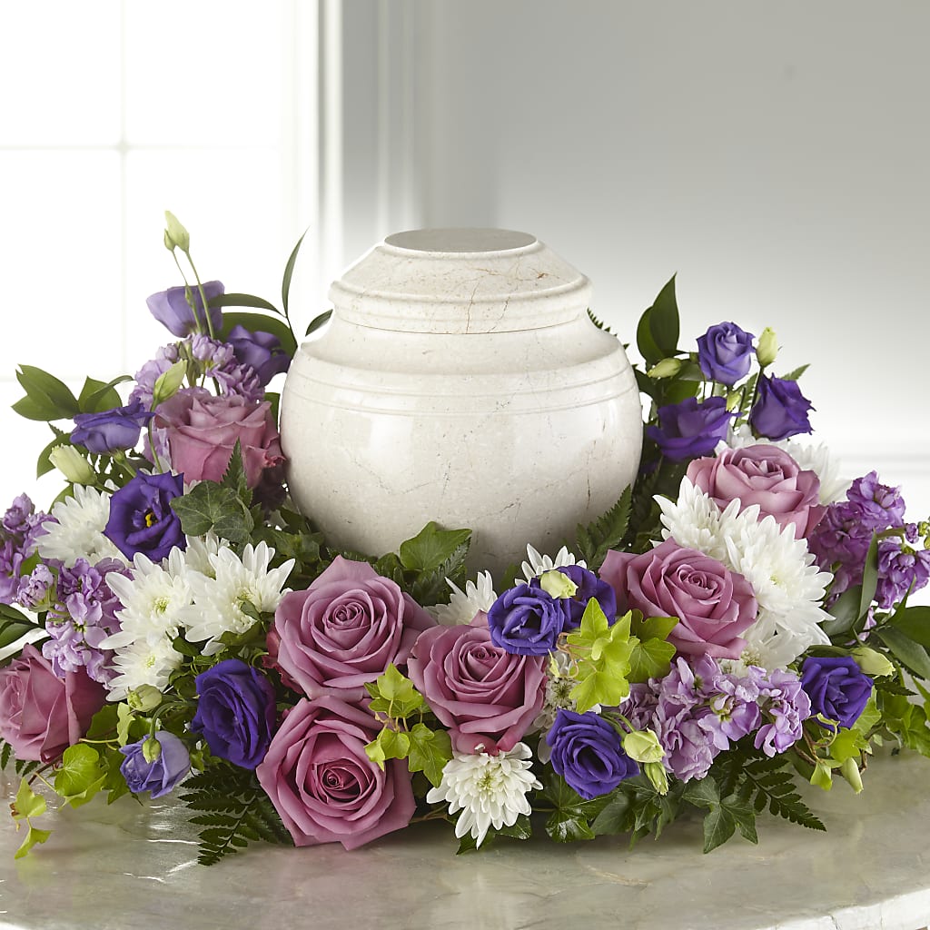 Blooming Sympathy Cremation Adornment – Tinys Flowers, Lansing IL