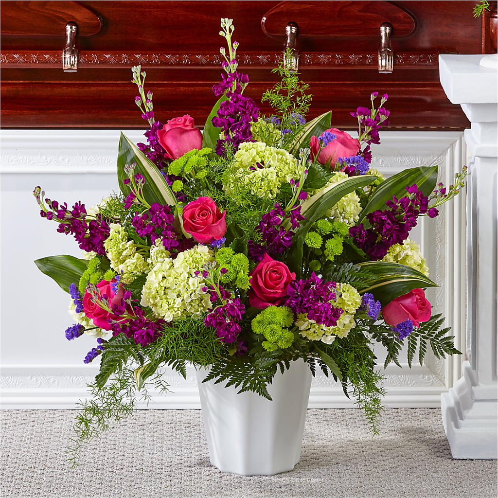 Beautiful Horizons Floor Basket – Tinys Flowers, Lansing IL