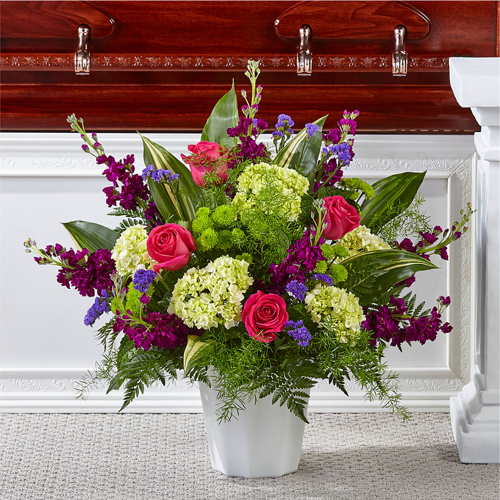 Beautiful Horizons Floor Basket – Tinys Flowers, Lansing IL