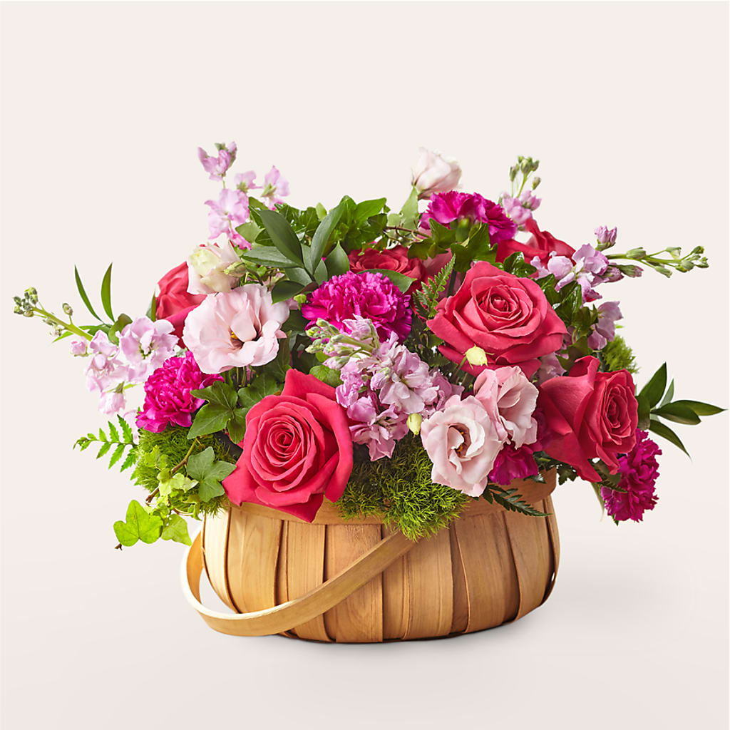 Radiance in Bloom Basket – Tinys Flowers, Lansing IL