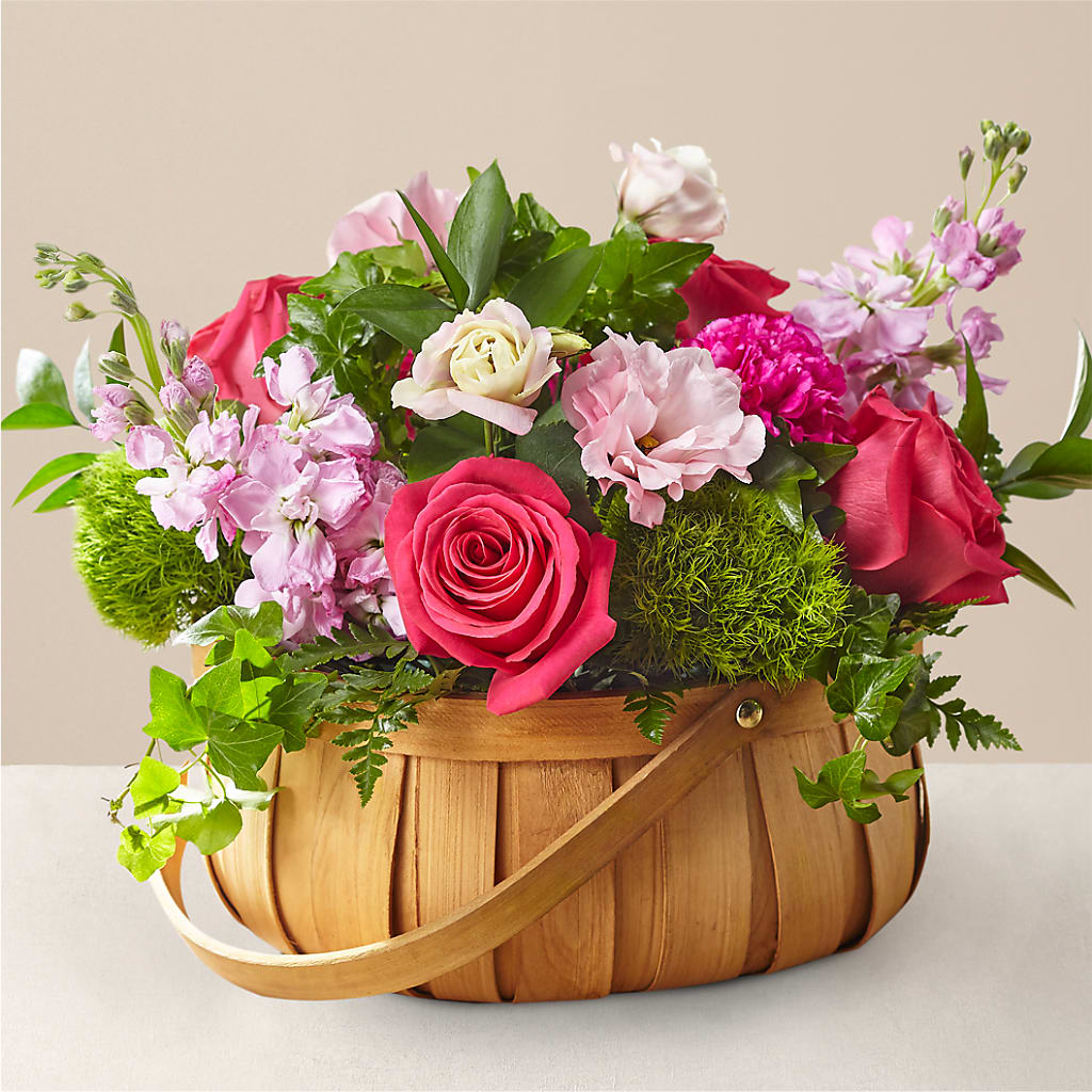 Radiance in Bloom Basket – Tinys Flowers, Lansing IL