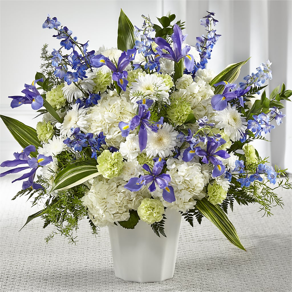 Soft Serenity Floor Basket – Tinys Flowers, Lansing IL