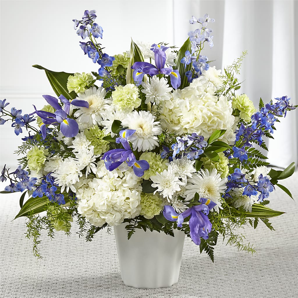 Soft Serenity Floor Basket – Tinys Flowers, Lansing IL