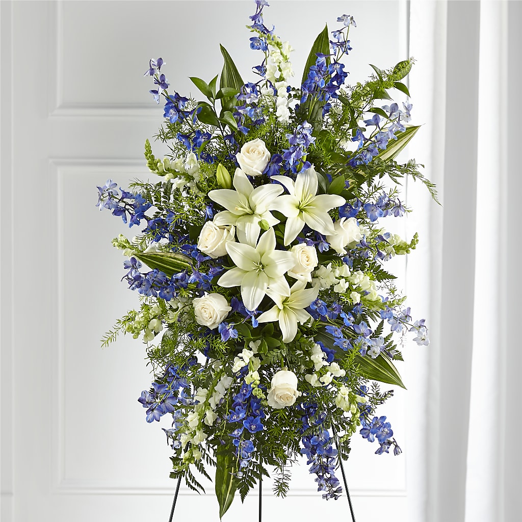 Faithful Friend Standing Spray – Tinys Flowers, Lansing IL