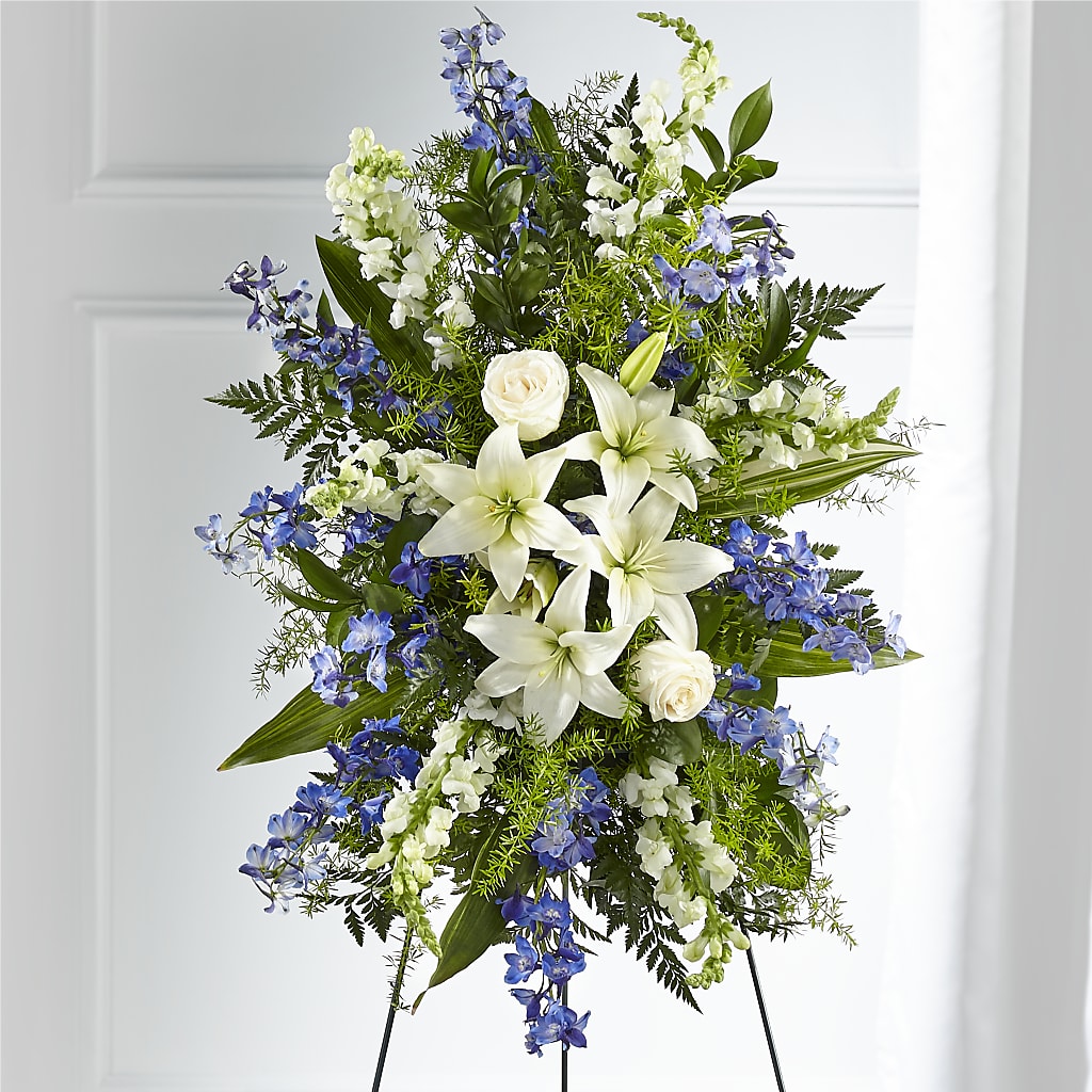 Faithful Friend Standing Spray – Tinys Flowers, Lansing IL