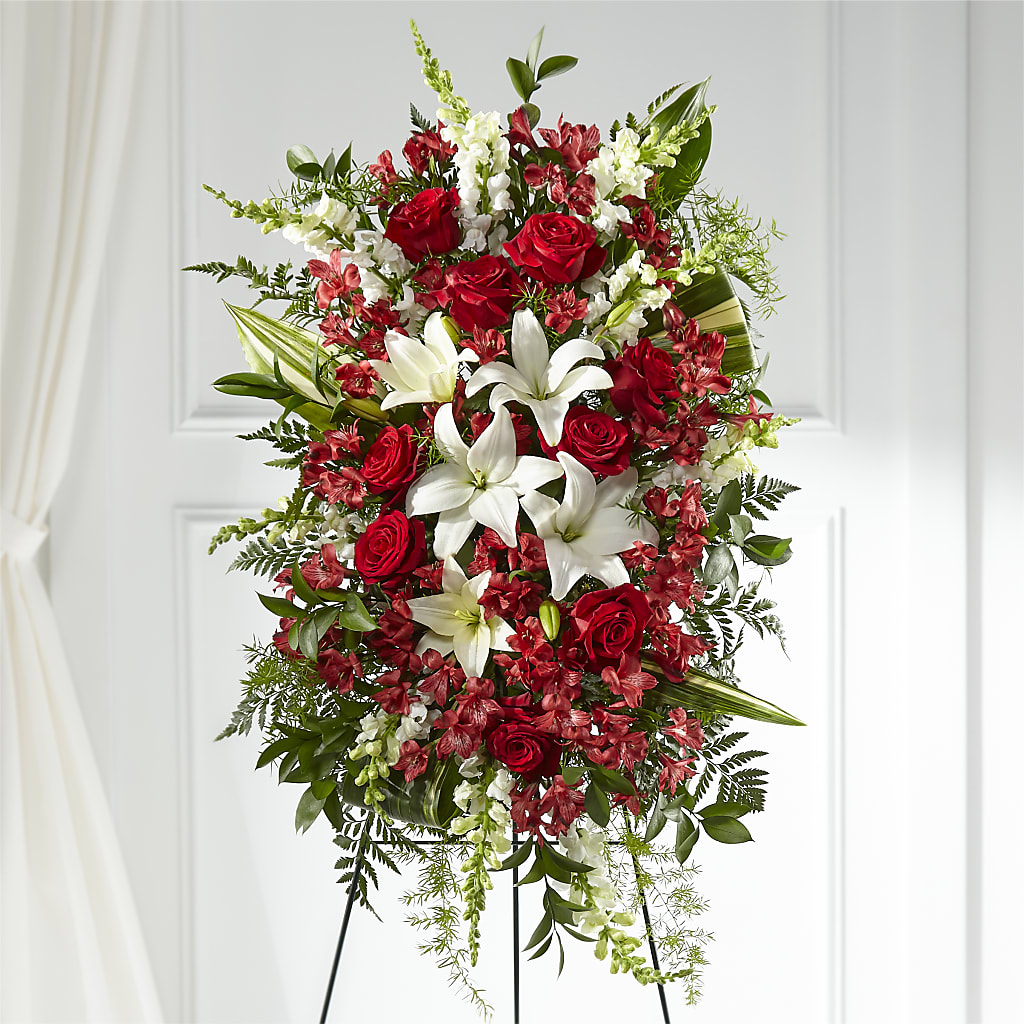 Everlasting Memory Standing Spray – Tinys Flowers, Lansing IL