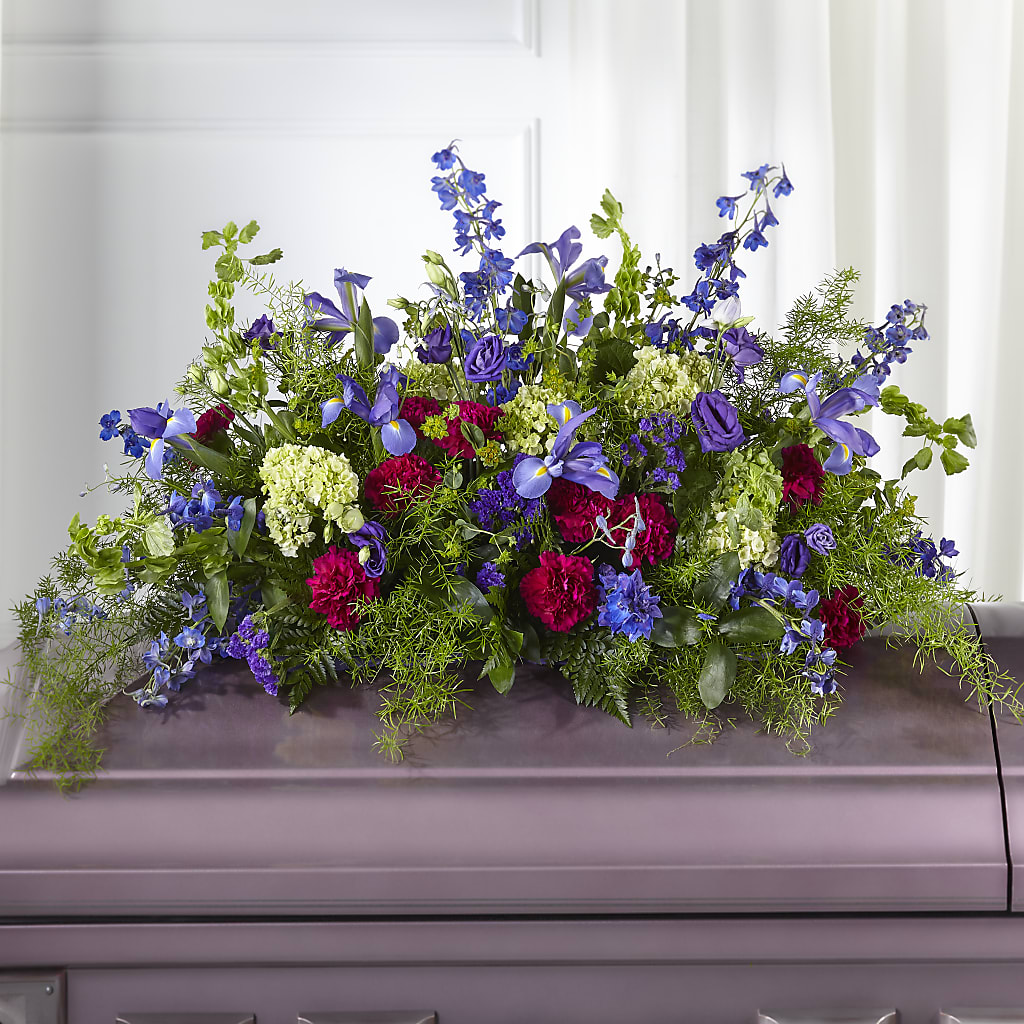 Always Treasured Casket Spray – Tinys Flowers, Lansing IL