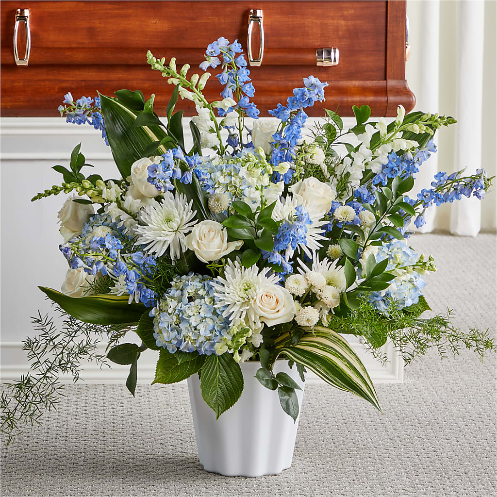 Everlasting Memories Floor Basket – Tinys Flowers, Lansing IL
