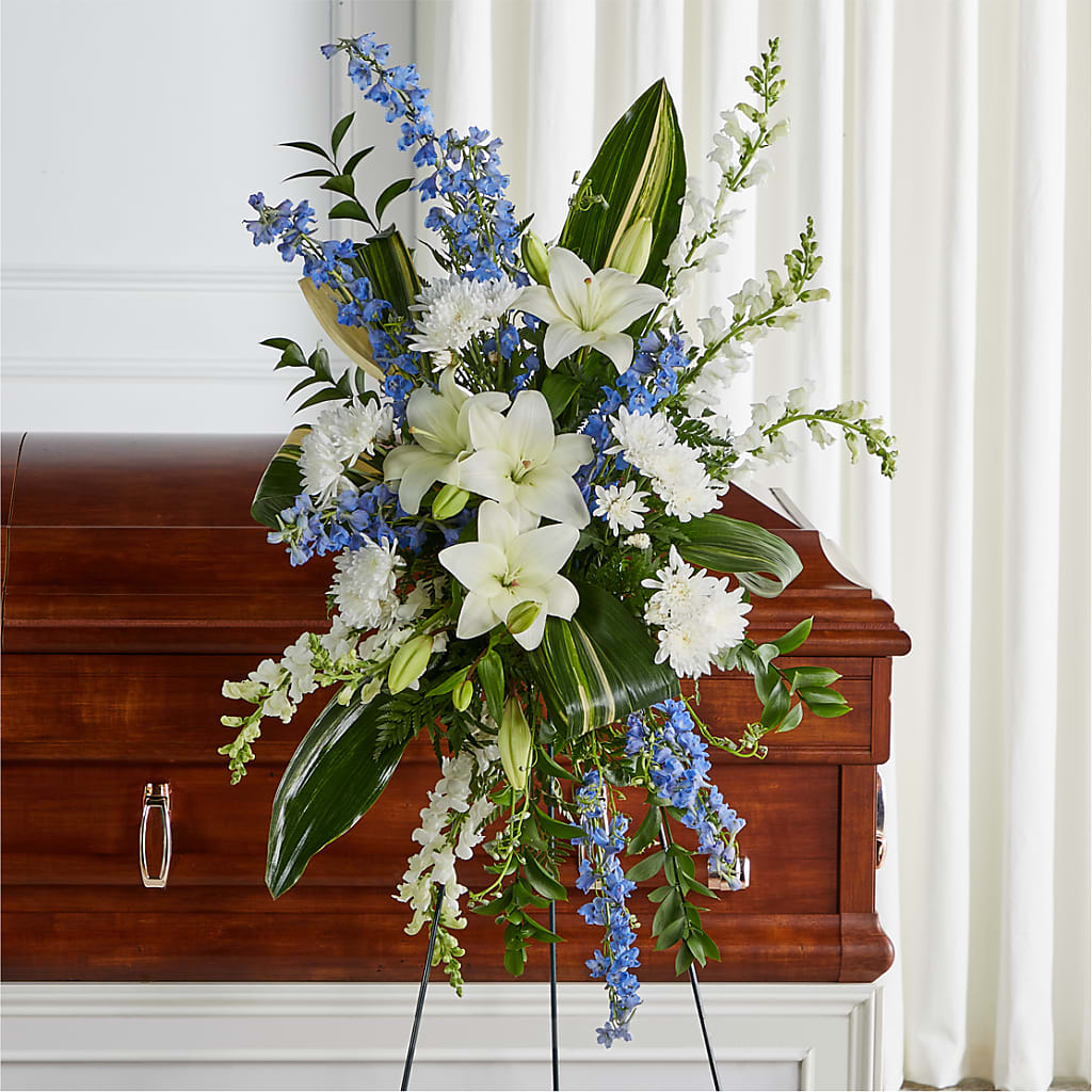 Eternal Impressions Standing Spray – Tinys Flowers, Lansing IL