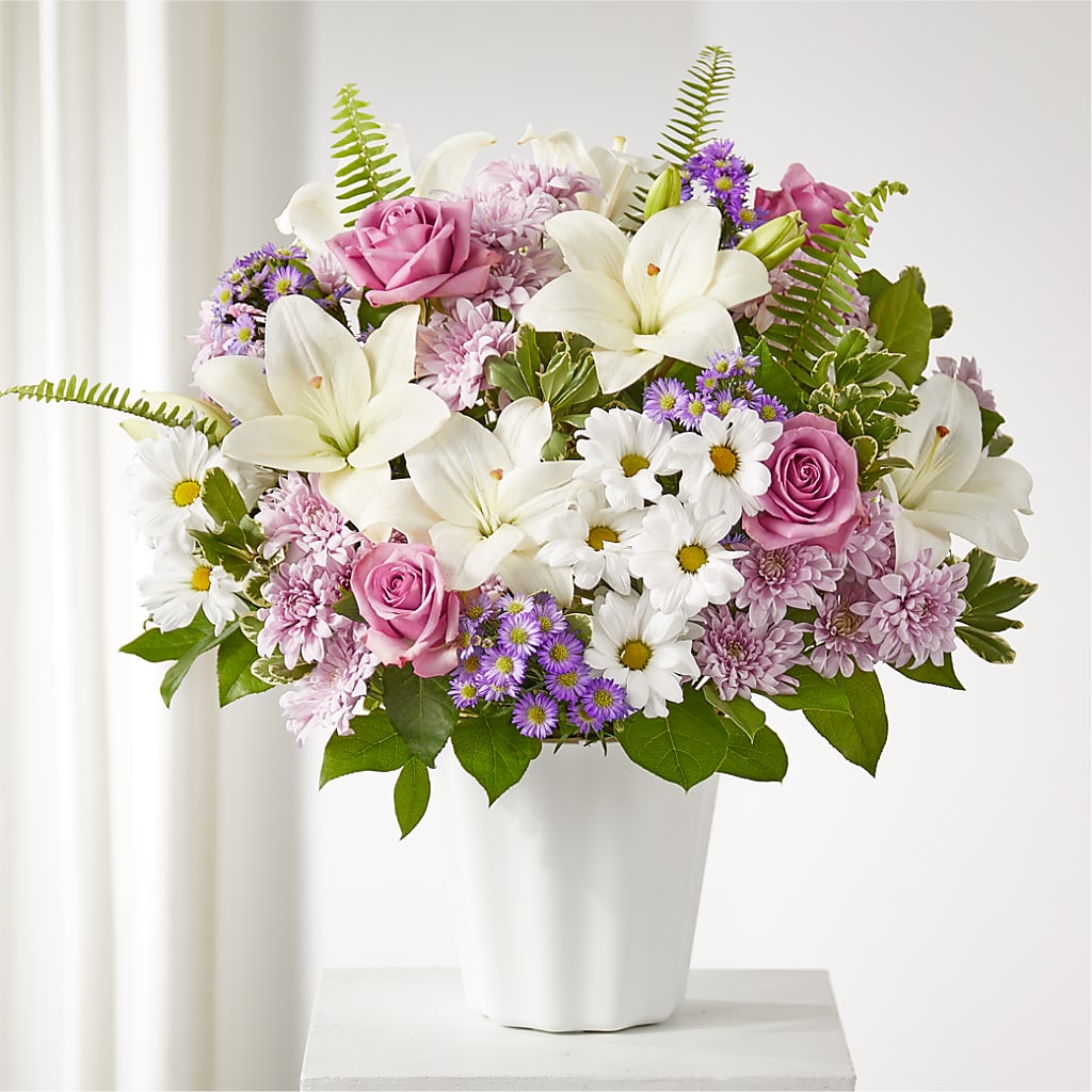 Warmest Thoughts Tabletop Basket – Tinys Flowers, Lansing IL