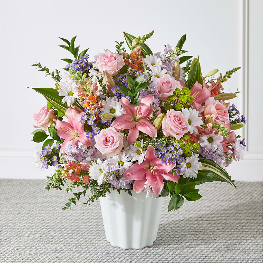 Abundant Compassion Floor Basket – Tinys Flowers, Lansing IL