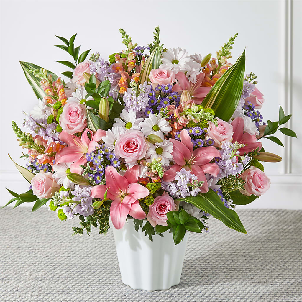 Abundant Compassion Floor Basket – Tinys Flowers, Lansing IL