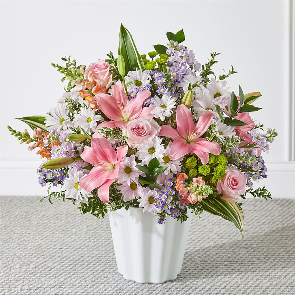 Abundant Compassion Floor Basket – Tinys Flowers, Lansing IL