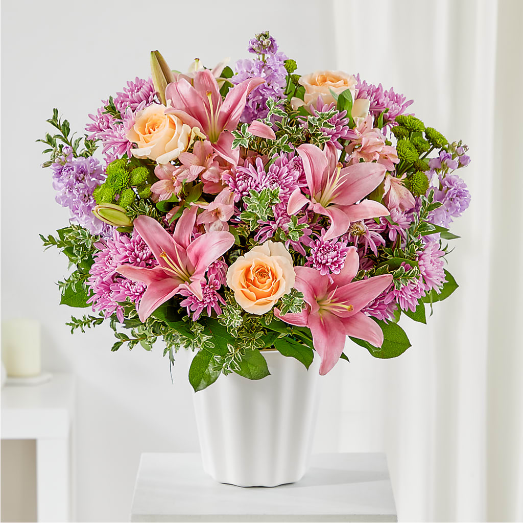 Supportive Embrace Tabletop Basket – Tinys Flowers, Lansing IL