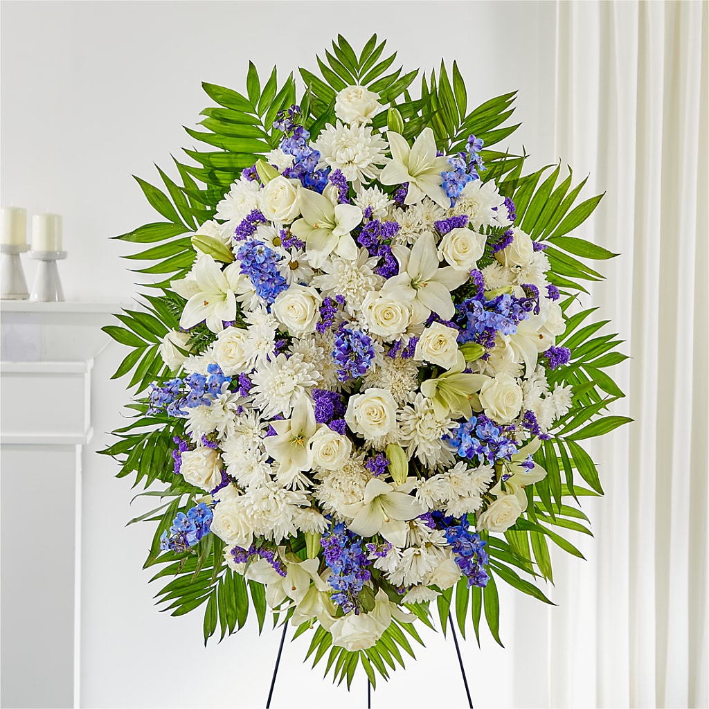 At Rest Standing Spray – Tinys Flowers, Lansing IL