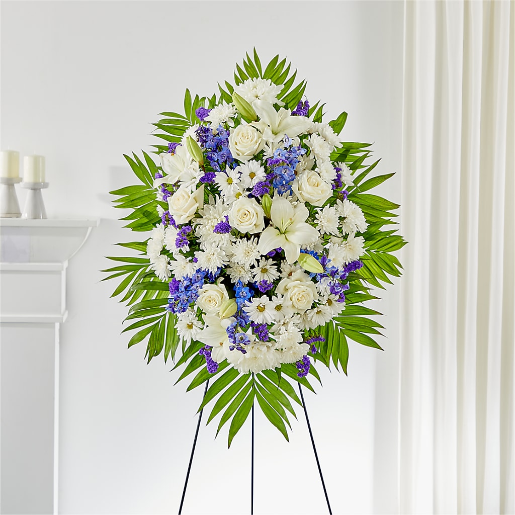 At Rest Standing Spray – Tinys Flowers, Lansing IL